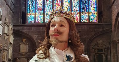 History lover drives around England, Scotland and Wales dressed as King Charles I
