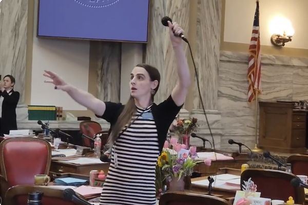Montana transgender lawmaker silenced again, backers protest