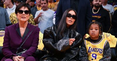 Kim Kardashian and Kris Jenner cheer on love rat Tristan Thompson at basketball game