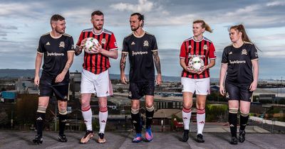 Crusaders unveil 125th anniversary kits ahead of Irish Cup final outing