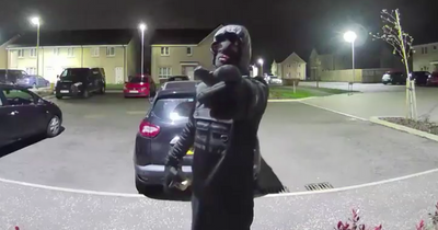 Midlothian thug 'makes gun sign' at resident's home before 'smashing car'