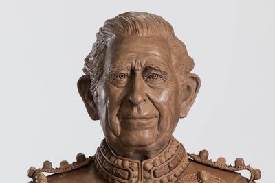 Life-sized bust of Charles made from more than 17 litres of melted Celebrations