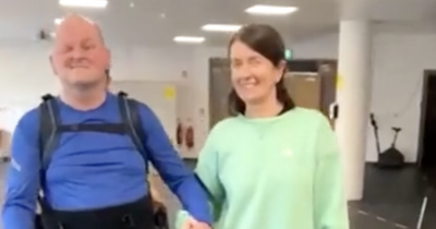 Liverpool fan Sean Cox shares major health update on RTÉ Prime Time as he walks with help of exoskeleton