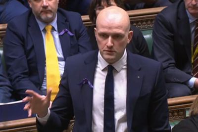 What are the purple ribbons MPs are wearing at PMQs?