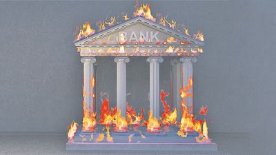 11 Bank Stocks Tank Again — Fueling Financial Crisis Dumpster Fire