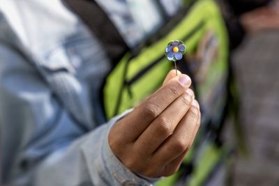Murhaf, 11, raises $230,000 selling flower pins in Sweden