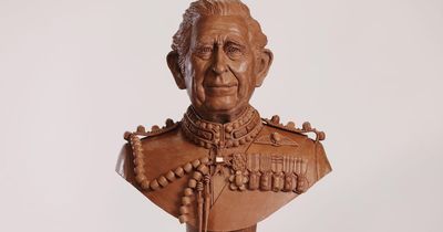 Giant 23kg bust of King Charles III created entirely from Celebrations chocolates