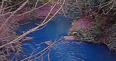 Locals stunned and confused after popular river suddenly turns completely BLUE
