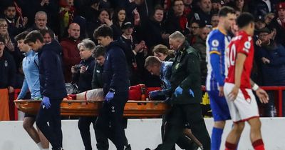 Nottingham Forest's Neco Williams taken to hospital after horror collision in Brighton win