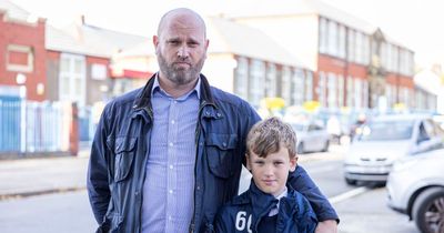 Dad's frustration as he demands action on road outside son's school
