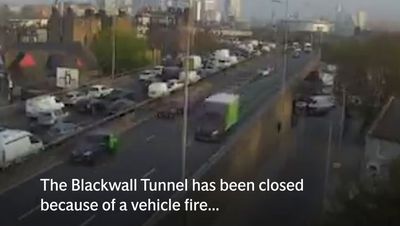 Vehicle fire closes the Blackwall Tunnel causing commuter chaos