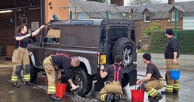 Thornhill car wash raises £650 for The Fire Fighters Charity