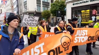 Just Stop Oil protesters ordered to move off Waterloo Bridge