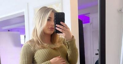 Pregnant Dani Dyer glows as she shows off HUGE baby bump ahead of twins' birth