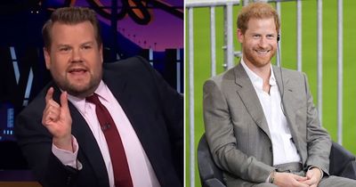 James Corden and Prince Harry 'good pals' as he refuses to weigh in on royal rows saying its 'not fair'