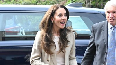 We're utterly in love with Kate Middleton's highly patterned midi dress