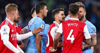 What caused Ben White to clash with Phil Foden at full time of Man City vs Arsenal