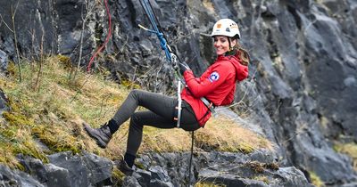 Kate Middleton's cheeky quip as she takes on abseiling challenge with Prince William