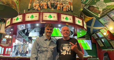 Celtic's Jota pictured at legendary Glasgow pub ahead of Rangers weekend showdown