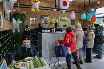 Elderly Japanese man opens free cafe in Ukraine's Kharkiv