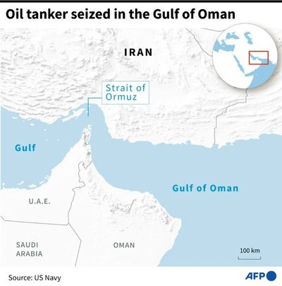 Iran seizes oil tanker off Oman, says two missing in collision