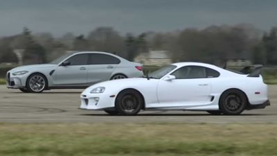 See Tuned Toyota Supra Mk4 With 700 HP Drag Race BMW M3 Competition