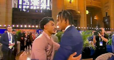 CJ Stroud gesture made feelings clear as Bryce Young was picked first in NFL Draft