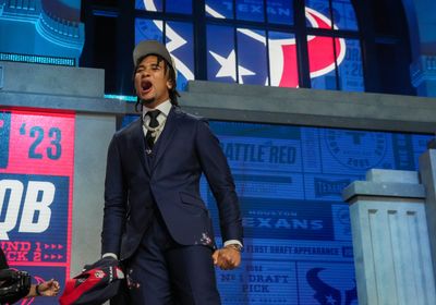 WATCH: Texans QB C.J. Stroud takes the stage at 2023 NFL draft