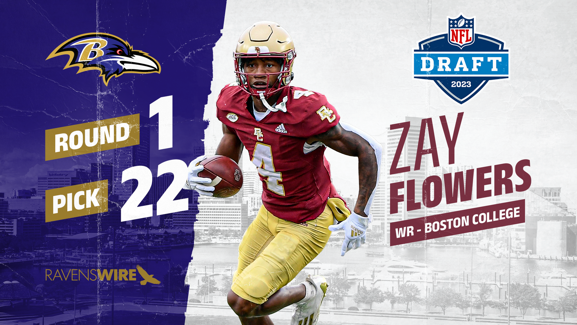 Ravens Select WR Zay Flowers With 2023 First-Round Pick