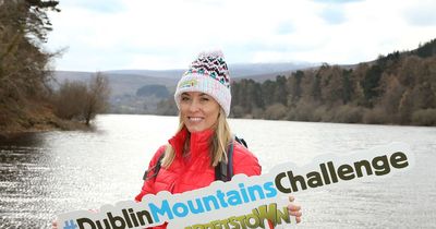 RTE star Kathryn Thomas taking part in charity hike in the Dublin Mountains