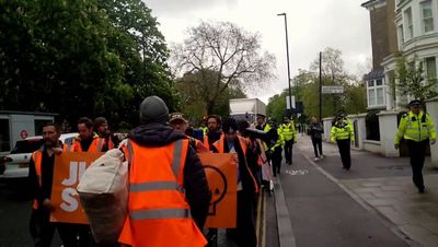 ‘Suella Braverman won’t stop us’: Just Stop Oil marches in east and west London