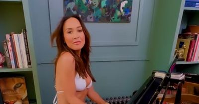 Myleene Klass stuns fans as she plays piano in iconic I'm A Celebrity bikini after age revelation