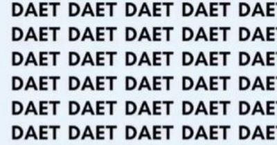 Only people with 'eagle eyes' can spot the word 'date' in this brainteaser within 18 seconds