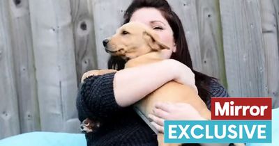 Video shows murdered teacher playing with puppy alongside partner wanted over her death