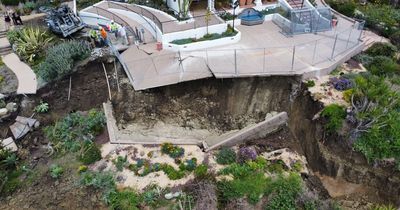 California landslide closes area with several homes evacuated and rail services halted