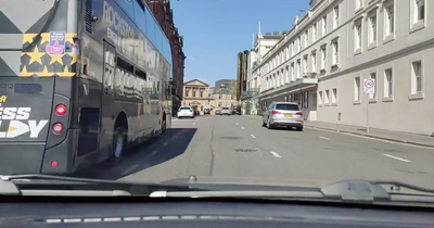 Moment when Glasgow driver hits huge pothole captured as passengers left 'shocked'