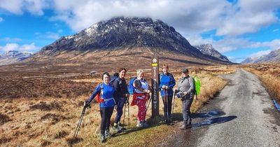 Ayrshire care workers complete gruelling West Highland Way walk in memory of colleague