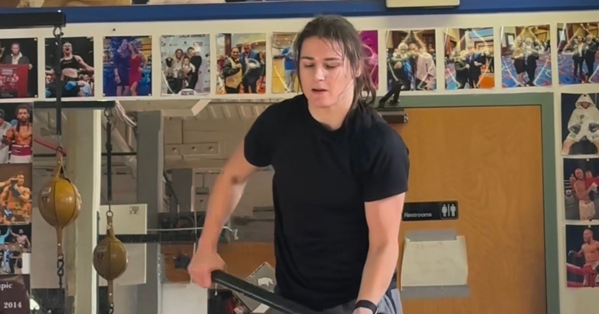 Katie Taylor shares intense workout video three weeks…