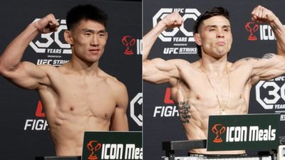 UFC Fight Night 223 video: Song Yadong, Ricky Simon make weight in Las Vegas