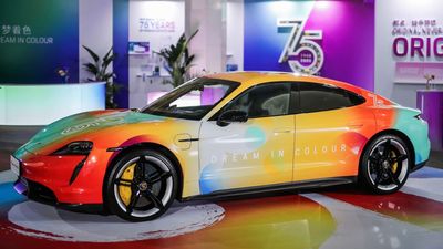 Porsche Taycan Art Car Celebrates Brand’s 75th Anniversary In Shanghai