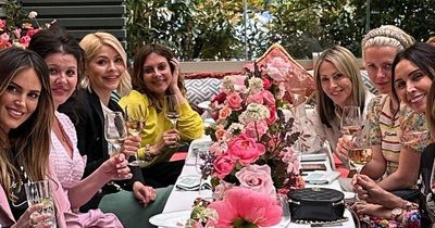 Holly Willoughby enjoys boozy brunch with lookalike sister, Abbey Clancy and Christine Lampard