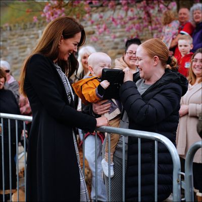 An Adorable Baby Stole Kate Middleton's Handbag During an Event in Wales