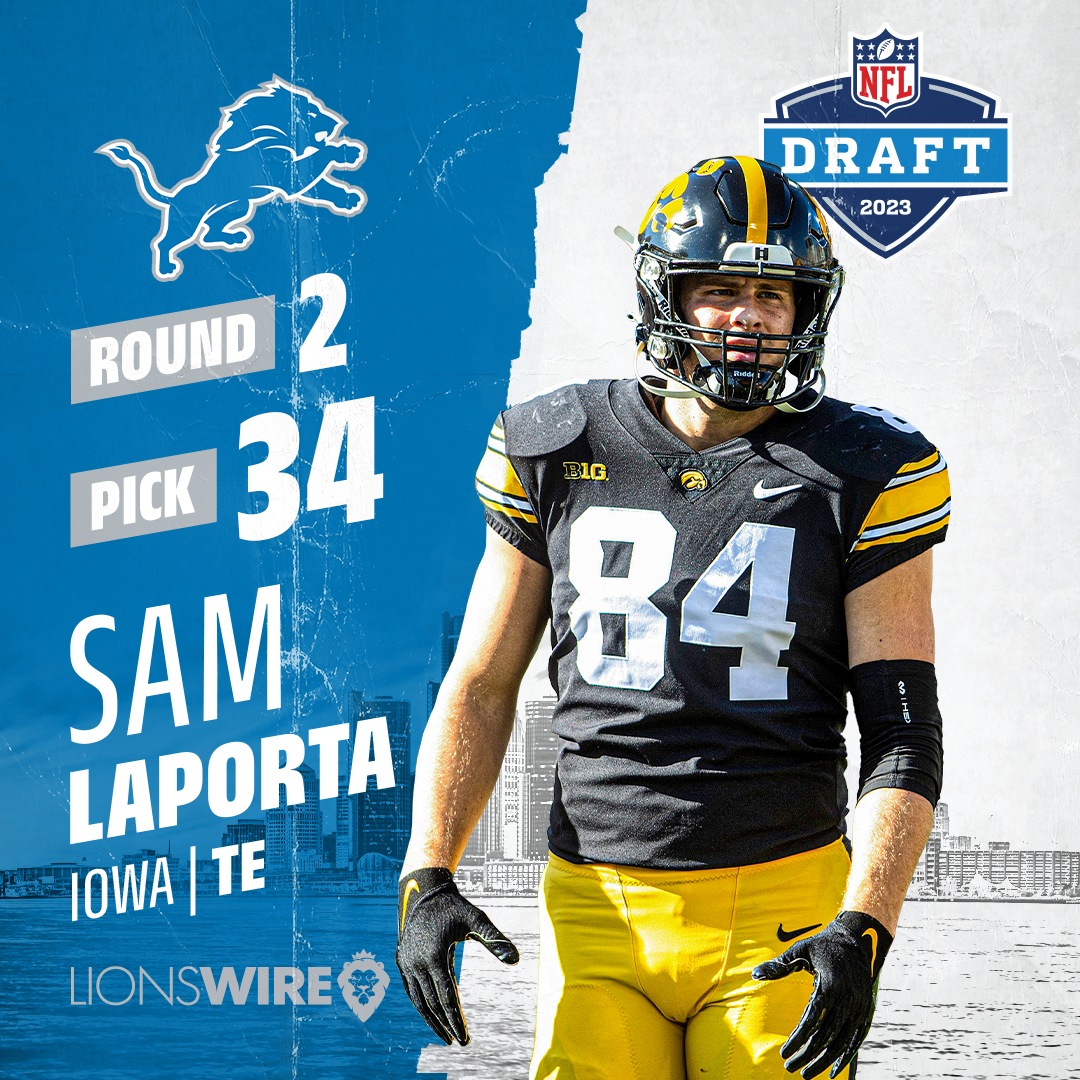 Detroit Lions tight end Sam LaPorta hauls in 23-yard pass between