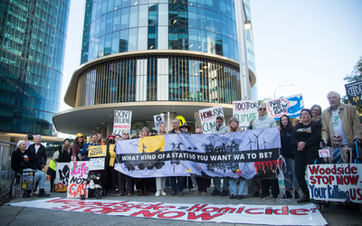 WA Police charge climate activists with planning gas attack on mining giant Woodside’s HQ