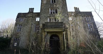 Inside abandoned mansion left to rot after murders - with old plaques and a creepy statue