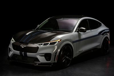 Check out this carbon-clad Mustang Mach-E GT modified by Shelby
