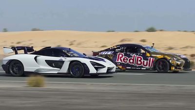 Can McLaren Senna Beat 1,200-HP Lexus RC F Drift Car In A Drag Race?