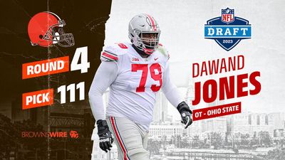 Ohio State offensive tackle Dawand Jones selected in the fourth round of the NFL draft