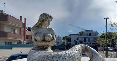 'Curvy' mermaid statue in village sparks outrage for being 'too ugly and vulgar'