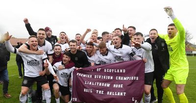 Party time for Linlithgow Rose as they're crowned East of Scotland Premier Division champions